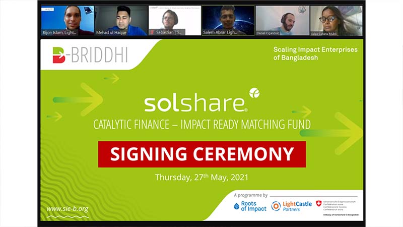 Biniyog Briddhi Partners with SOLshare Ltd.