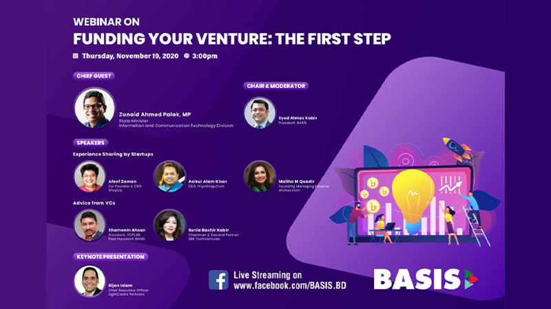 Bijon Islam Highlights The Importance of Venture Funding at a Webinar hosted by BASIS