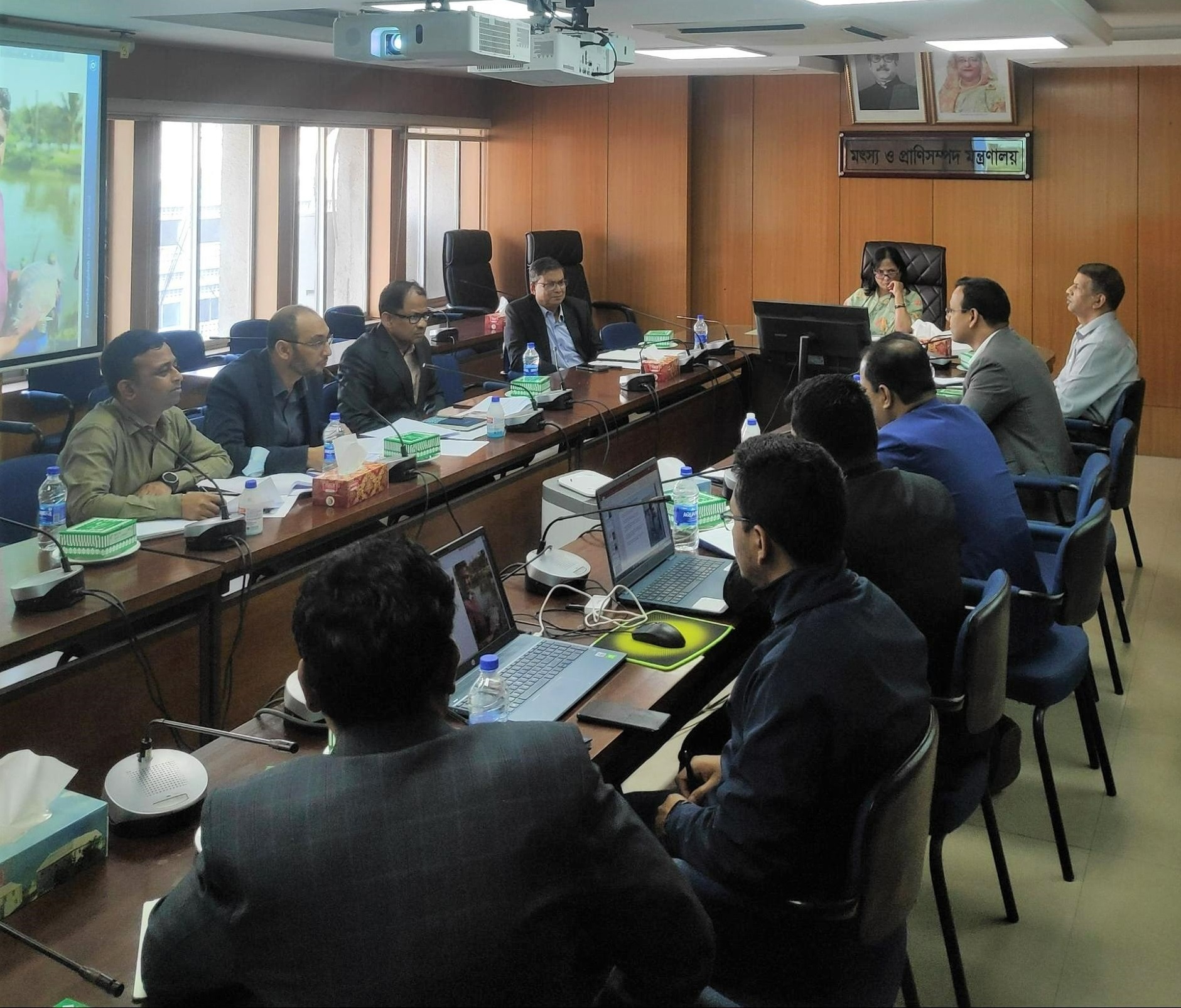 Dr. Nahid Rashid, Secretary of MoFL, Presiding Over the Meeting