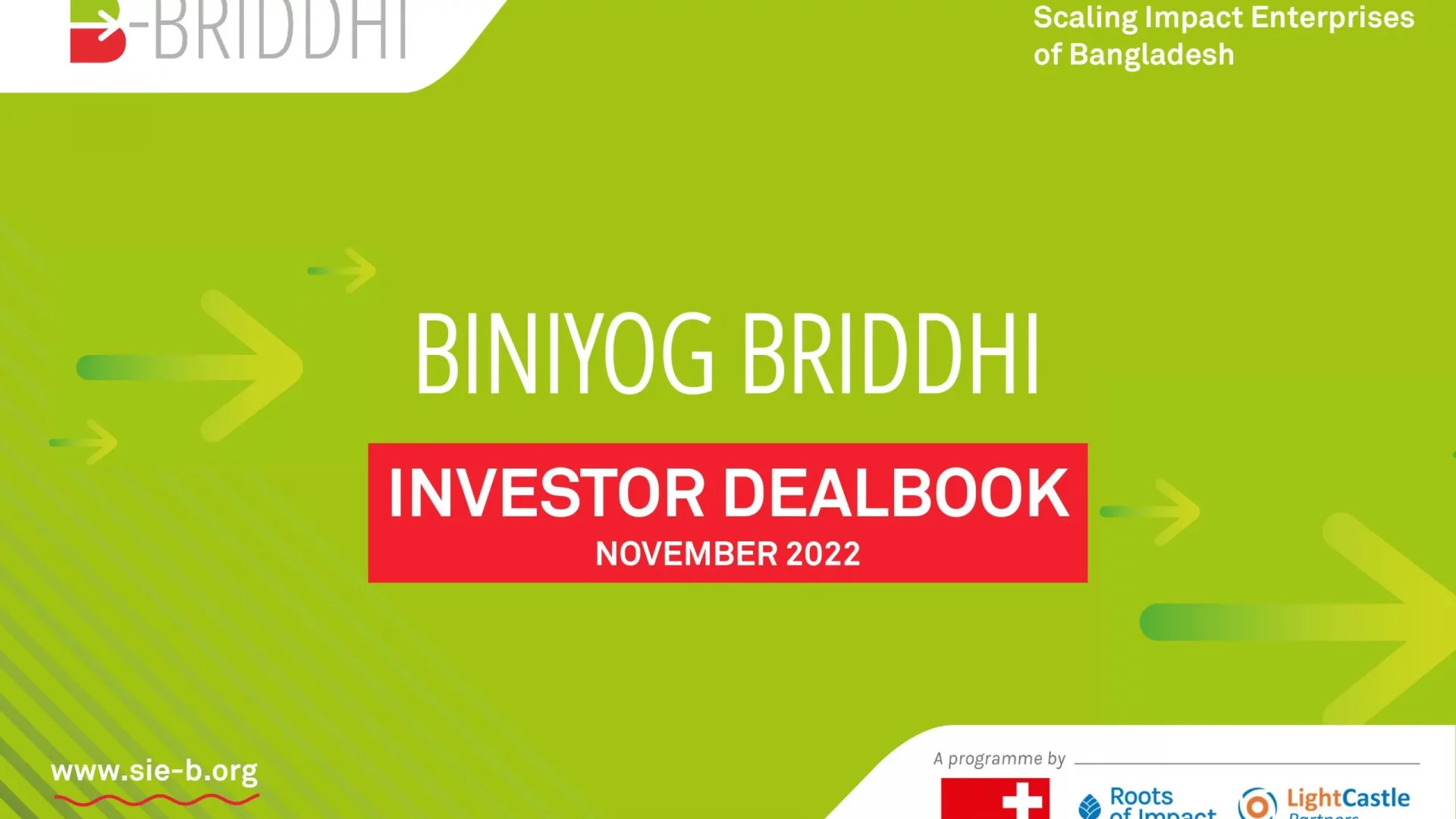 Biniyog Briddhi (B-Briddhi) Investor Dealbook 2022