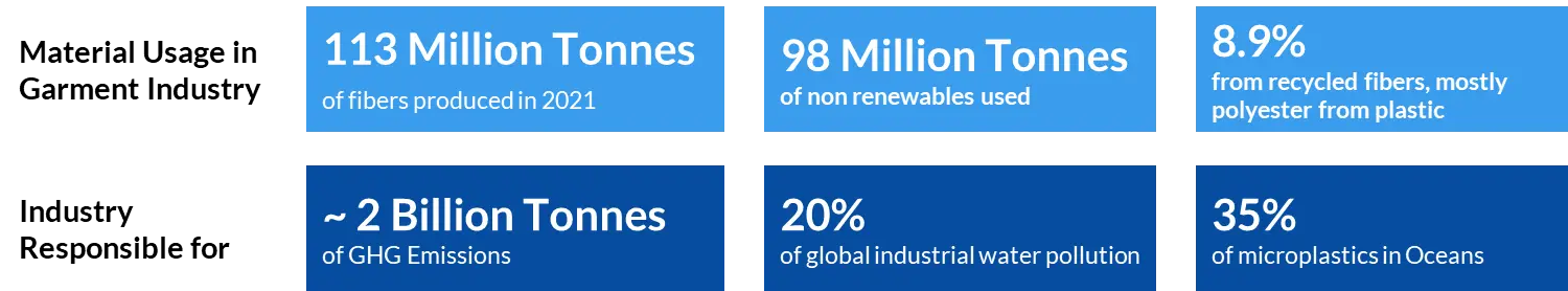 Global fashion industry contributing to environmental issues