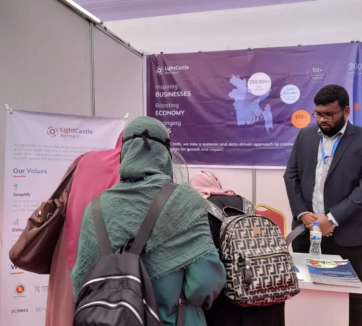 Students visiting the LightCastle Stall