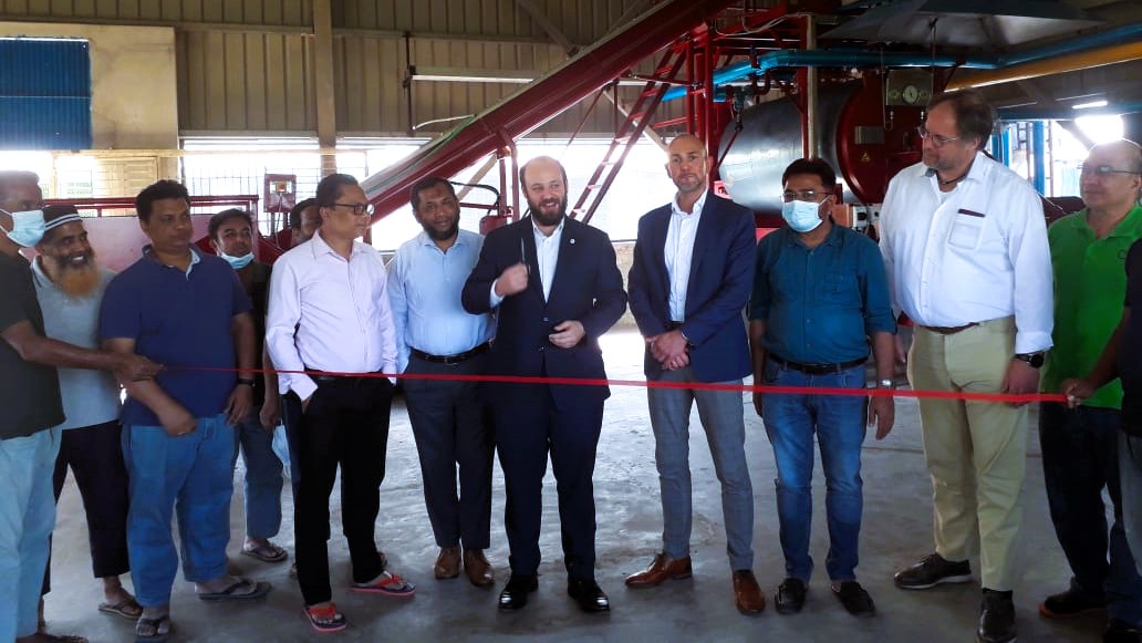 inauguration of a demonstration hatchery waste processing plant at Kazi Farms Group in Sirajganj, Bangladesh