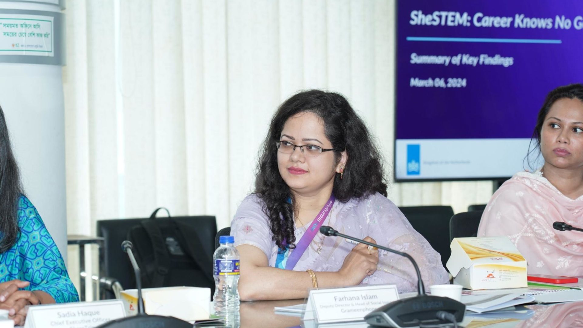 From left to right: Farhana Islam, Deputy Director and Head of Social Impact, Grameenphone, Anita Ghazi Rahman, Founder & Managing Partner of The Legal Circle