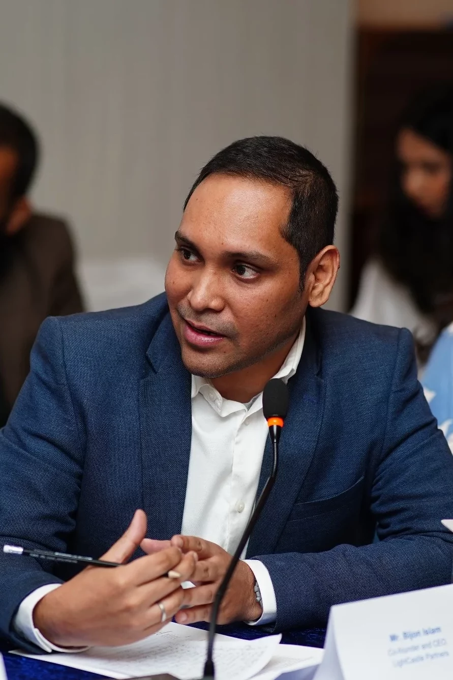 Bijon Islam CEO of LightCastle Partners at the Climate Roundtable: Collective Pathways for a Sustainable Bangladesh,