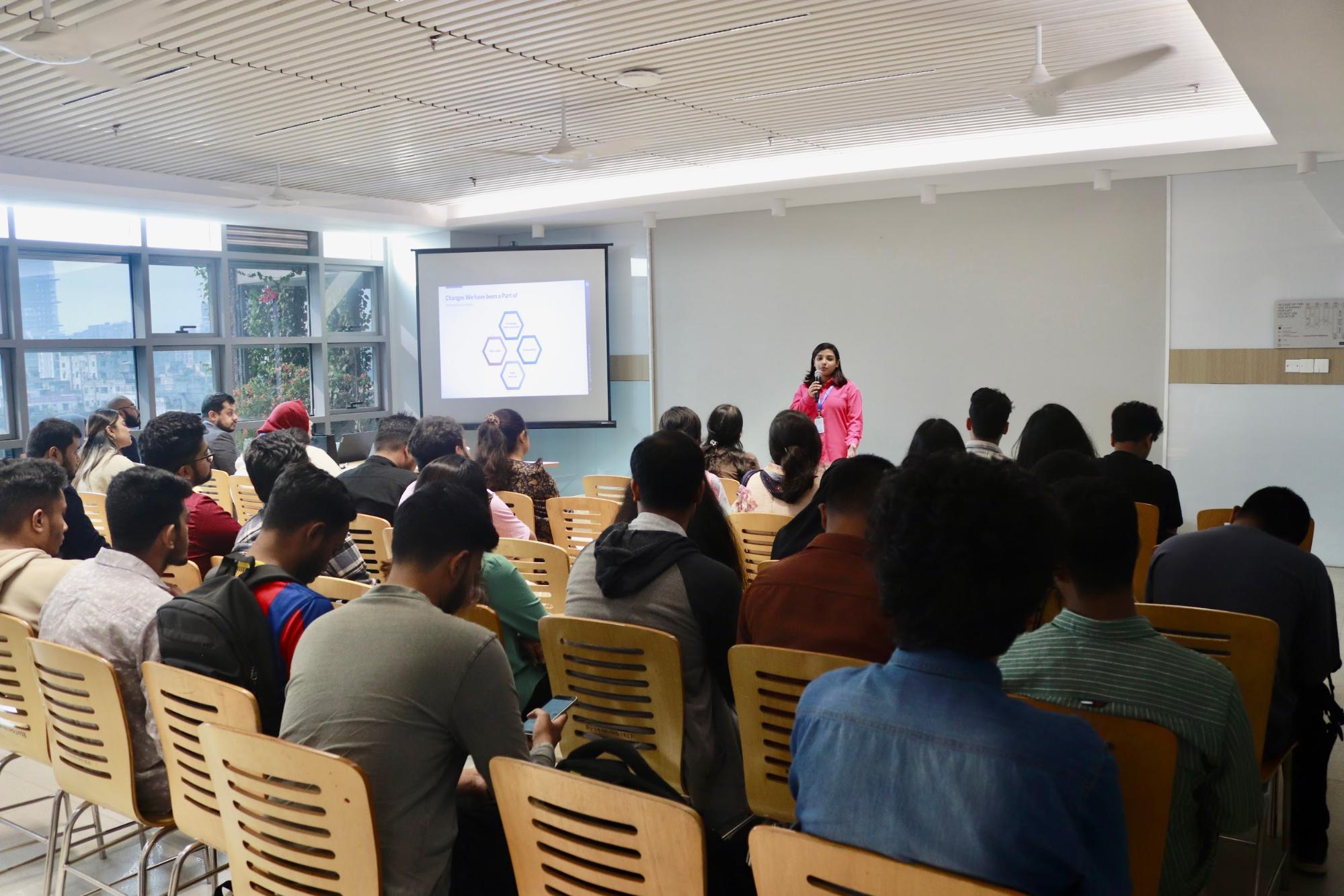 Students taking part in the quiz competition 