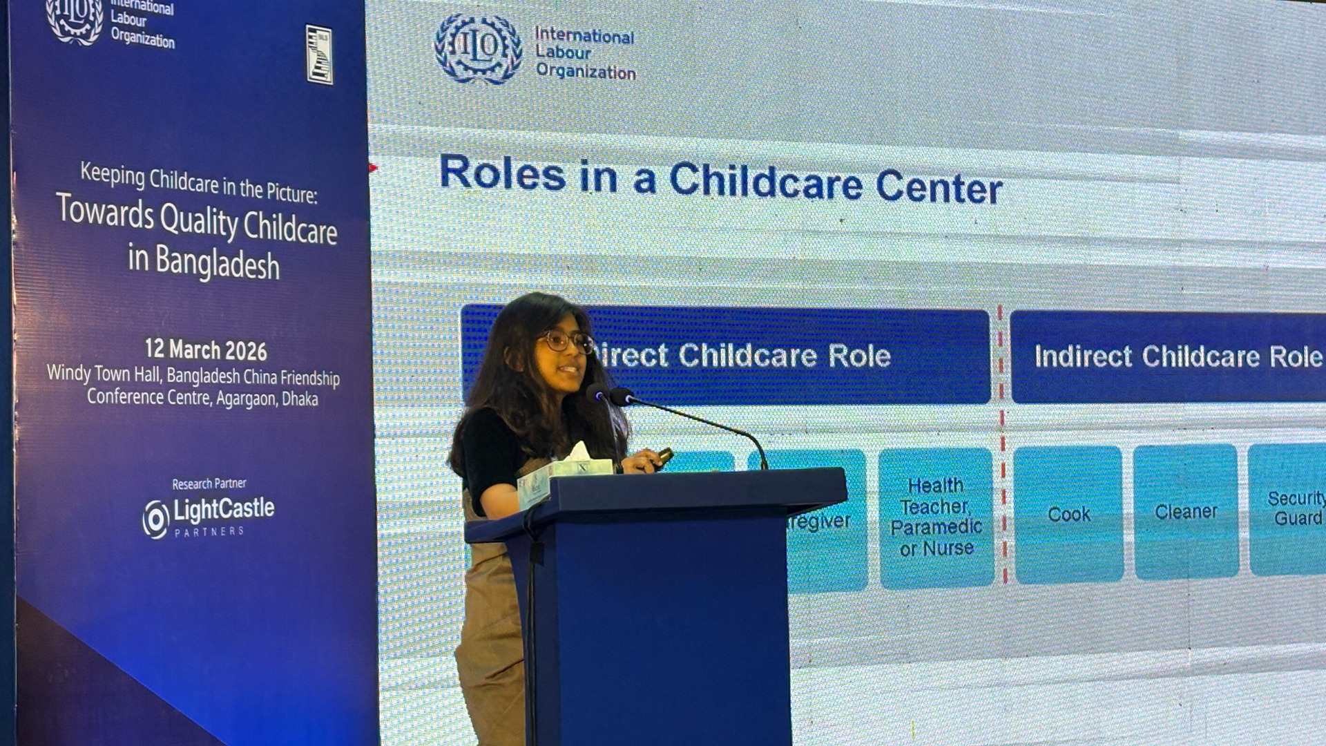 Ainan Tajrian, Senior Business Consultant at LightCastle Partners, presented insights from the childcare sector
