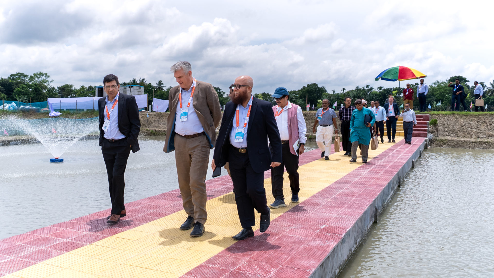 The distinguished guests touring the RAS facilities