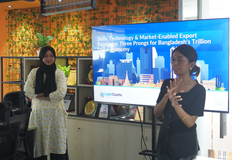 "Skills, Technology & Market-Enabled Export Readiness: Three Prongs for Bangladesh's Trillion-Dollar Economy," presented by Rishta Ashrafee and Shangida Islam Dipti.